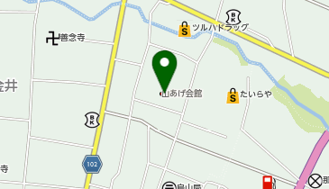 山あげ会館の地図画像