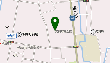 芳賀町民会館の地図画像