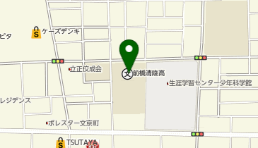 県立前橋清陵高等学校の地図画像