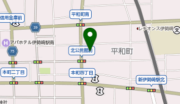 伊勢崎市北公民館の地図画像