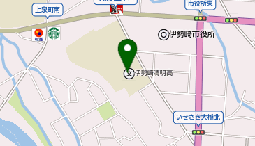 群馬県立伊勢崎清明高等学校の地図画像