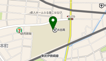 県立太田高校の地図画像