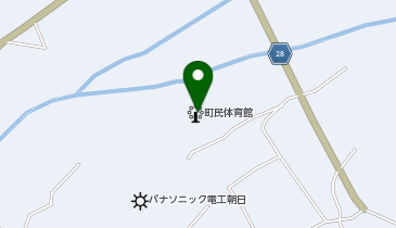 町民体育館の地図画像