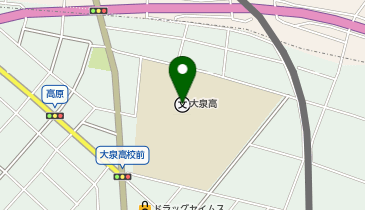 県立大泉高等学校の地図画像