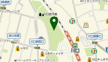 川口西公園の地図画像