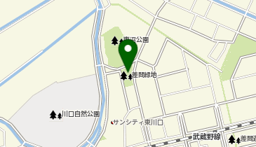 差間緑地の地図画像