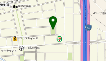 差間箕輪入公園の地図画像