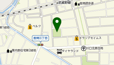 差間箕輪前公園の地図画像