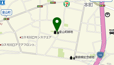 金山町緑地の地図画像