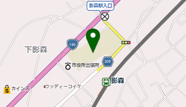 影森小学校の地図画像