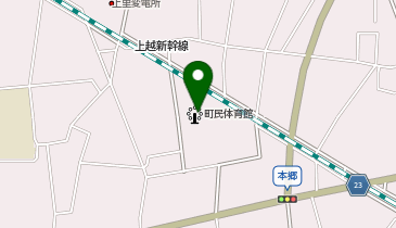 町民体育館の地図画像