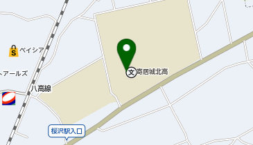 寄居城北高等学校体育館の地図画像