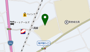 桜沢小学校校庭の地図画像