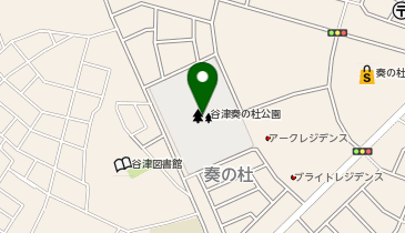 谷津奏の杜公園の地図画像