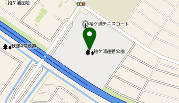 袖ケ浦運動公園の地図画像