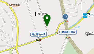 青山墓地一帯の地図画像