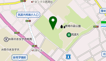 お茶の水女子大学一帯・教育の森公園一帯の地図画像