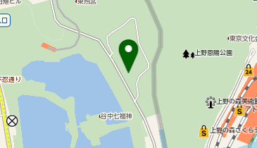 上野公園一帯の地図画像