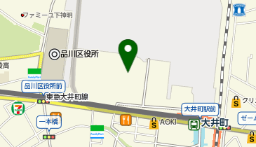 品川区役所一帯の地図画像