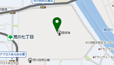 荒川自然公園一帯の地図画像