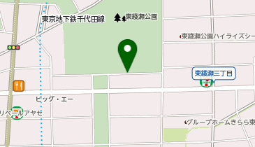 東綾瀬団地一帯の地図画像