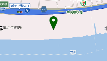 荒川北岸・河川敷緑地一帯の地図画像