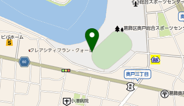 奥戸運動場の地図画像