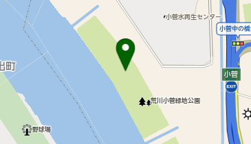 新四ツ木橋地区東岸の地図画像