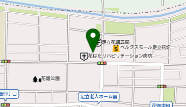 花畑団地一帯の地図画像