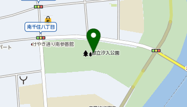 都立汐入公園一帯の地図画像