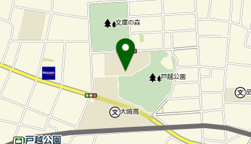 戸越公園一帯の地図画像