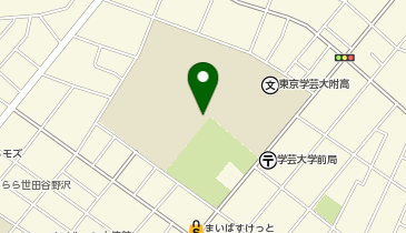 学芸大学附属高校一帯の地図画像