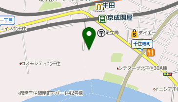 千寿第八小学校一帯の地図画像