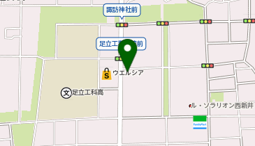 フレール西新井中央公園一帯の地図画像