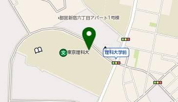 東京理科大学一帯の地図画像