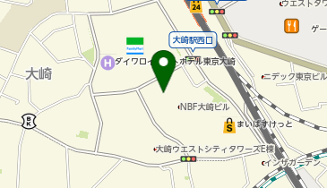 大崎駅西口地区一帯の地図画像