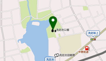 洗足池公園一帯の地図画像