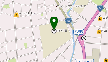 都立江戸川高校一帯の地図画像