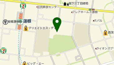 城北公園一帯の地図画像