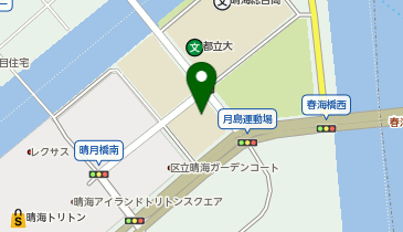 月島第三小学校の地図画像