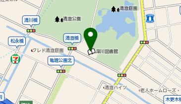 深川図書館の地図画像