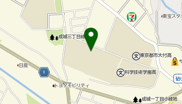 砧中学校の地図画像