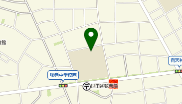 弦巻中学校の地図画像