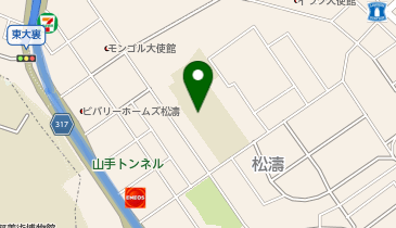 松濤中学校の地図画像