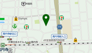 旧杉並第四小学校の地図画像