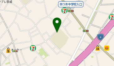四ツ木中学校の地図画像