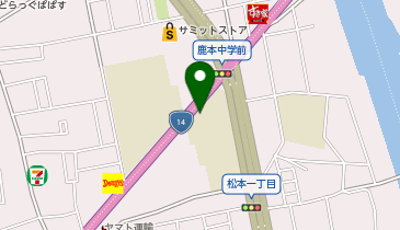 鹿本中学校の地図画像
