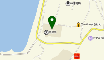都立神津高等学校の地図画像