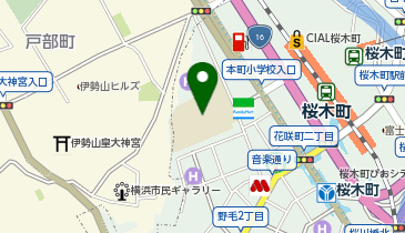 横浜市立本町小学校の地図画像