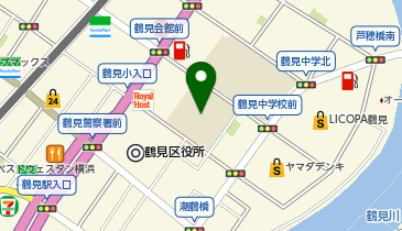 横浜市立鶴見小学校の地図画像